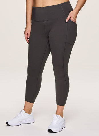 Rbx Active RBX highwaisted ribbed Capri leggings compression on the go  pockets purple Large - $21 (53% Off Retail) New With Tags - From Stacie
