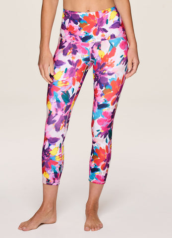 RBX Active Women's Earth-Tone Florals Buttery Soft Workout Legging