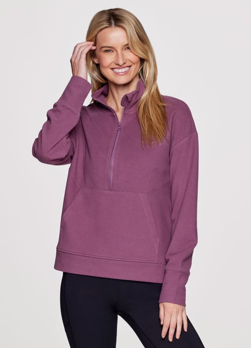 RBX Active Women's Lightweight Mock Neck Fleece Lined Zip Up Pullover  Athletic Running Shirt : : Clothing, Shoes & Accessories