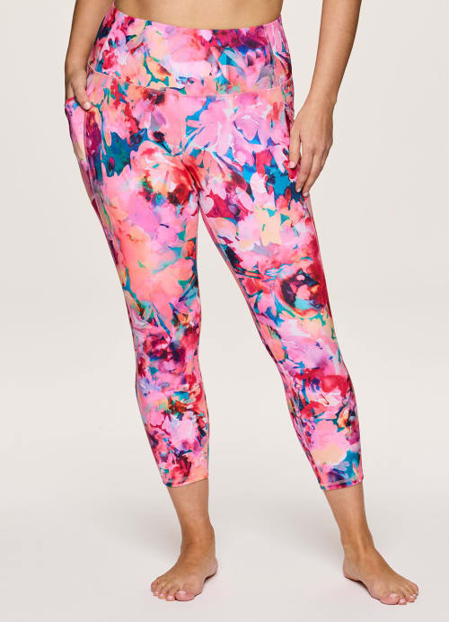 RBX Women Capri legging Small Medium Large & XL Pink Multi Space Dye NWT  $58.