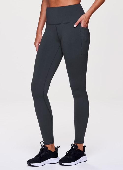 RBX Women's Performance Athleisure Wear Compression Leggings Gray