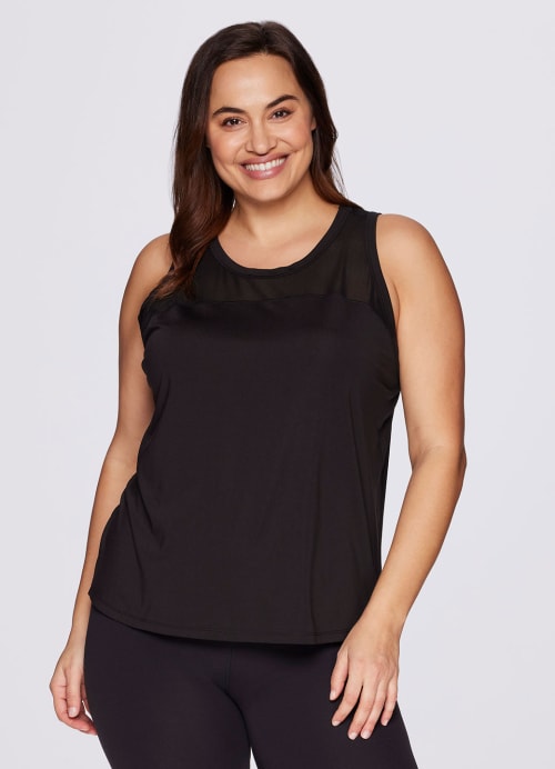 RBX Active Women's Plus Size Relaxed Fit Seamed Yoga Tank Top 