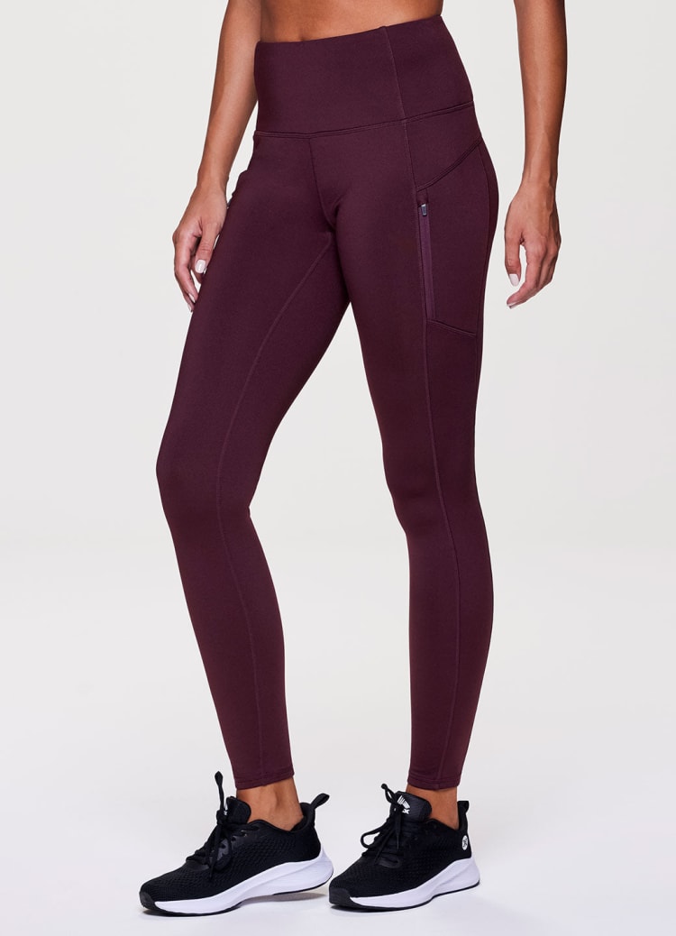 RBX Fleece-Lined Leggings for Women Yoga Pants with Pockets