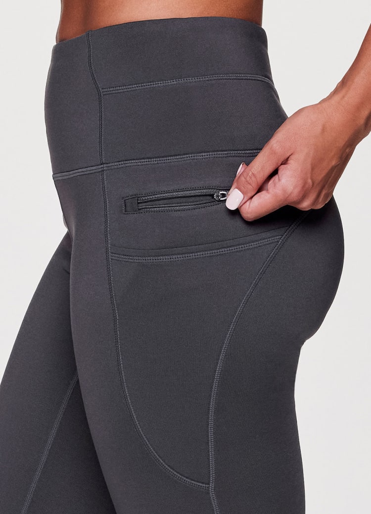 RBX Women's Fleece Lined Legging with Zip Pockets Full Length