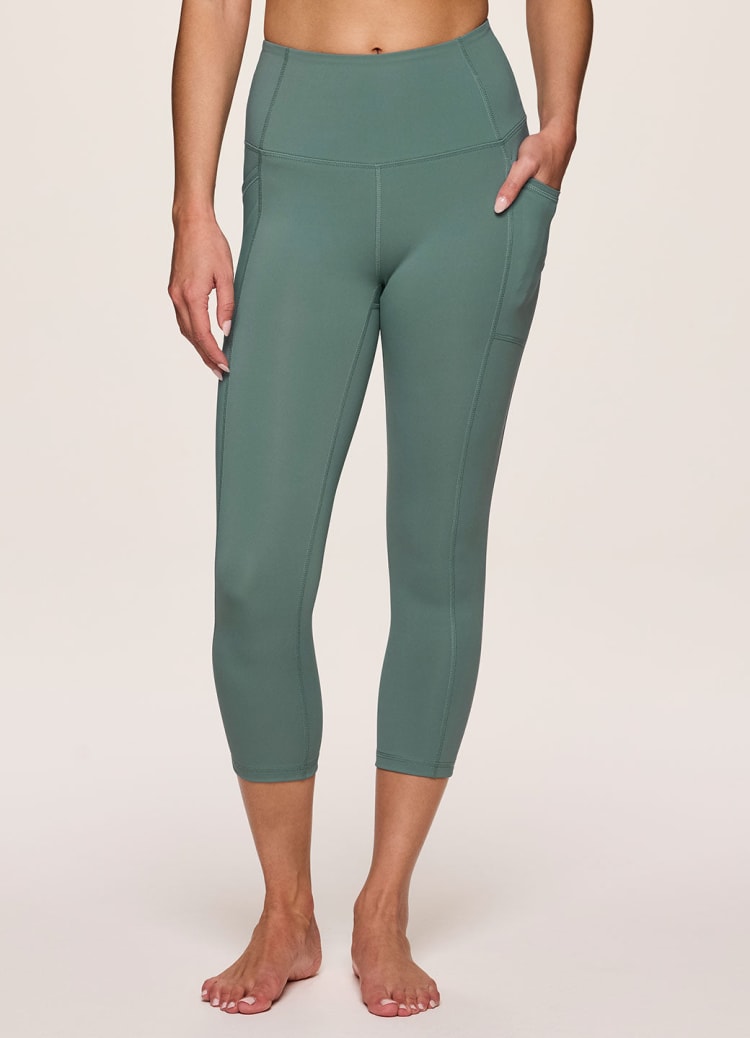 RBX gray cropped capri leggings, women's size small. - Depop