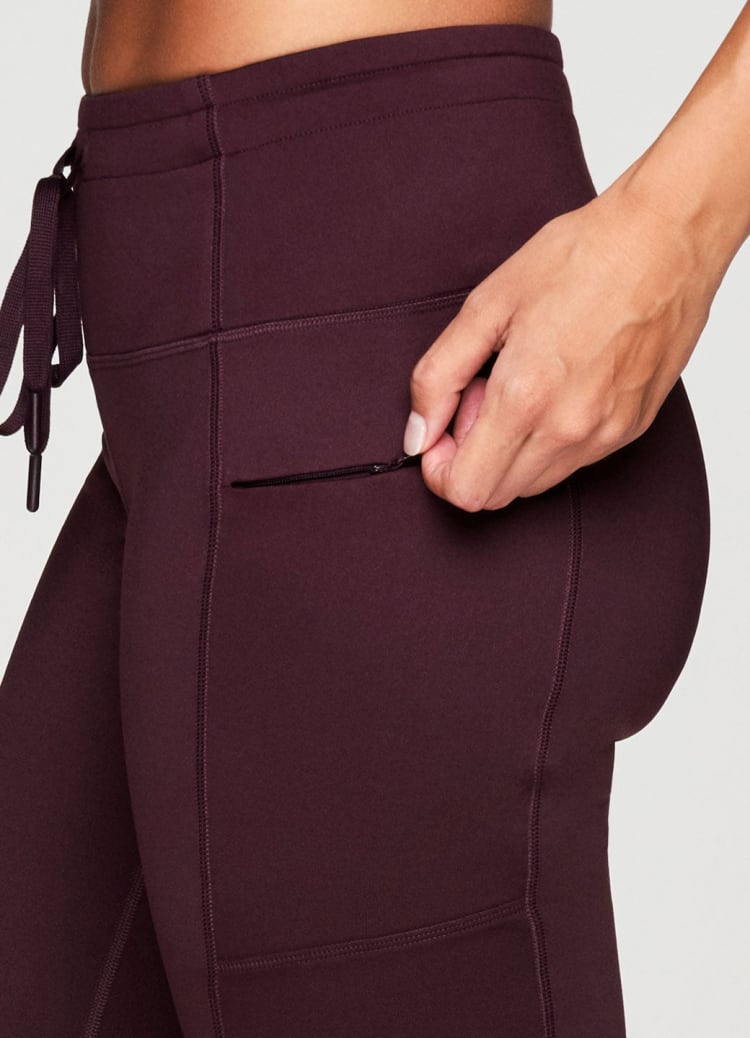 RBX Women's Fleece Legging Outdoor Running Fleece Lined Leggings with Zipper  Pockets Charcoal Grey XS at  Women's Clothing store